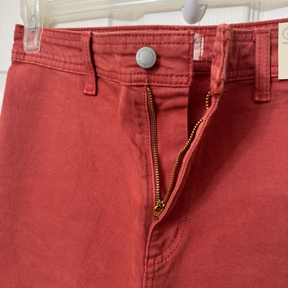 Universal Thread Sailor Wide-Leg Jeans Women’s Size 8 Coral-Red High-Rise Pants - Picture 7 of 13